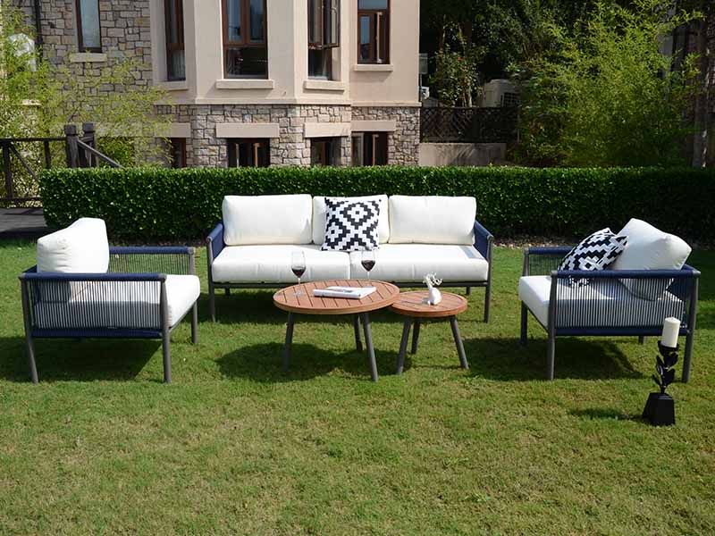 garden sofa with table