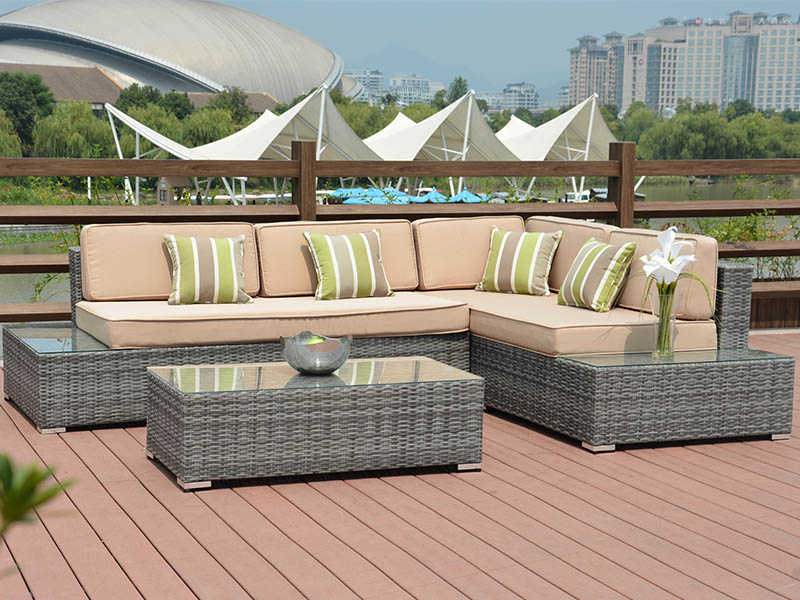 pe rattan outdoor sofa