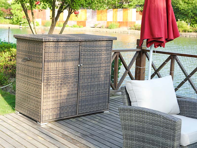 rattan dustbin