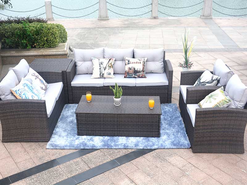 outdoor wicker sofa