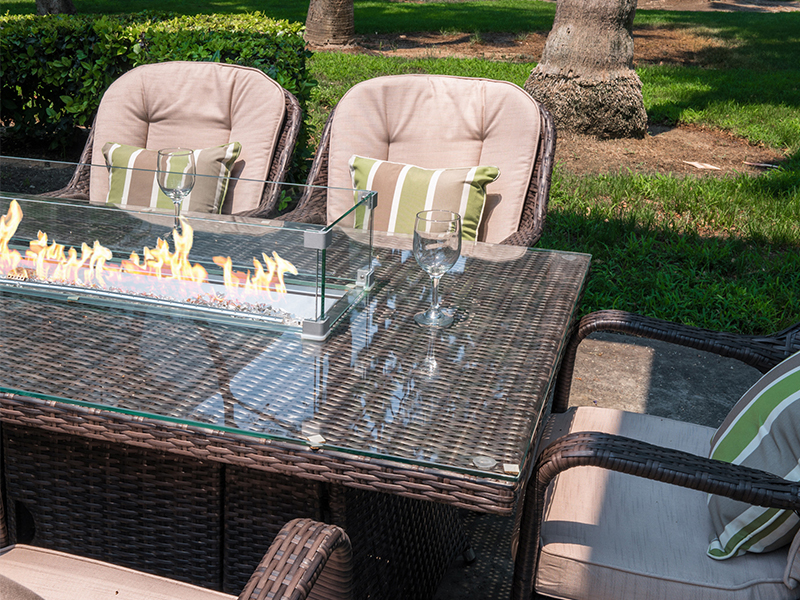 rattan gas fire pits