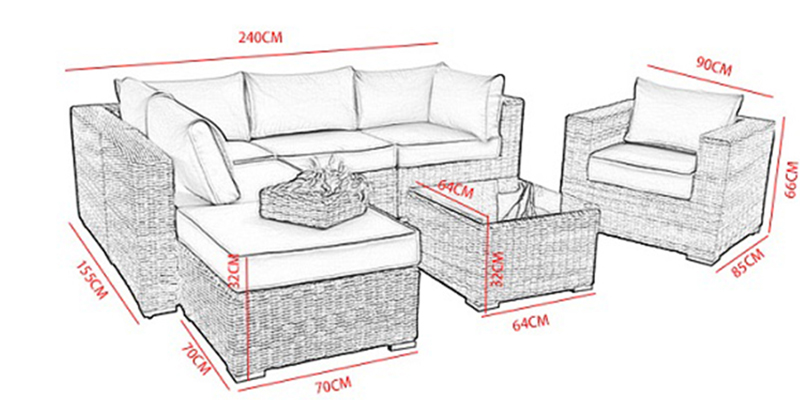 Rattan set furniture