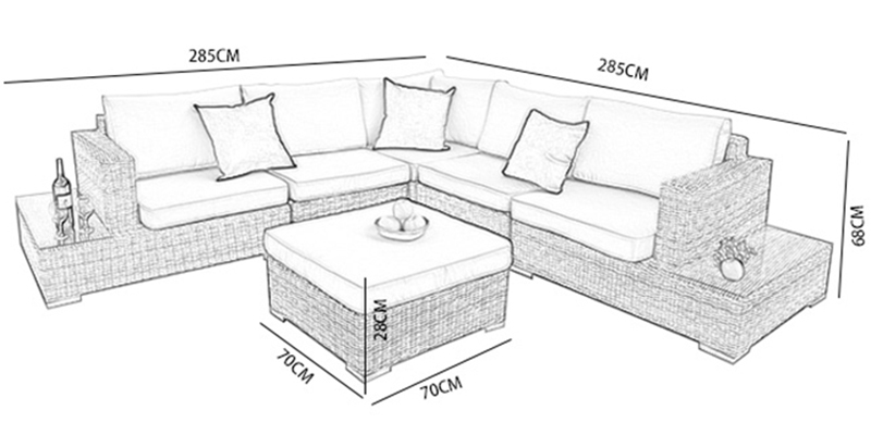 Rattan sofa set