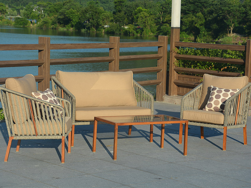 Rattan sectional sofa set