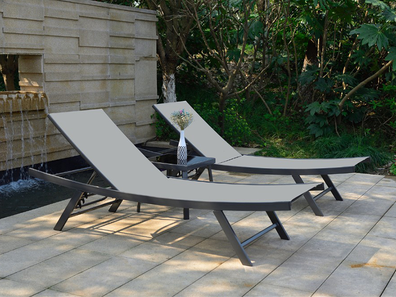 elegant poolside sun lounger