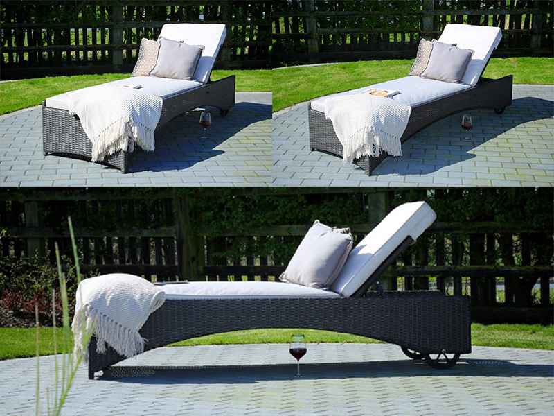 wicker lounge bed