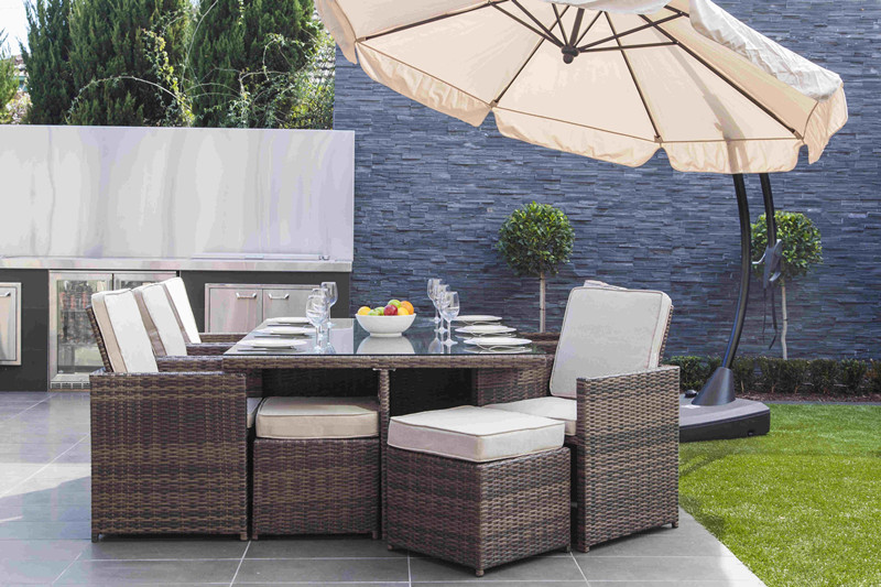 Backyard rattan dinning set