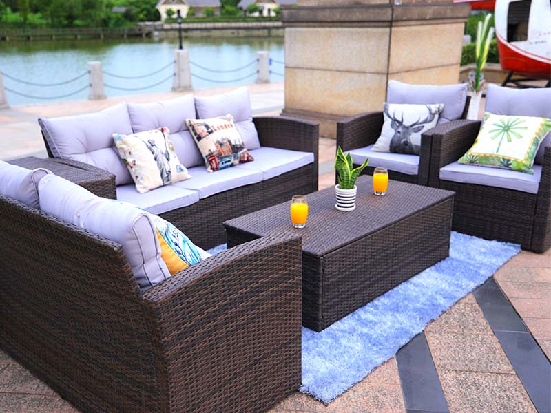 Wholesale sofa set design wicker furniture garden sets factory 