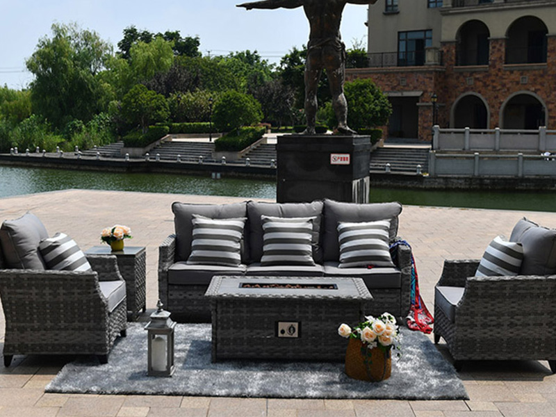 Wicker Outdoor Fire Pit Sofa Sets