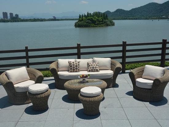 Outdoor furniture rattan sofa set