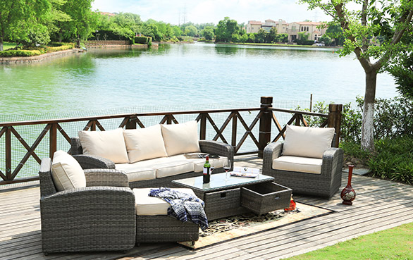 PAS-1515 rattan sofa set